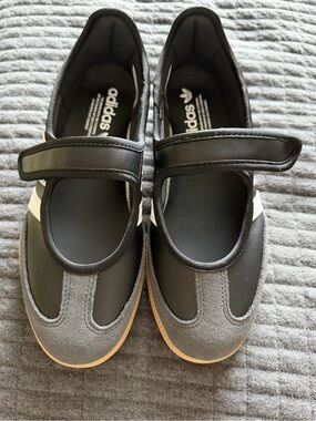 adidas Samba Jane Black with White stripes